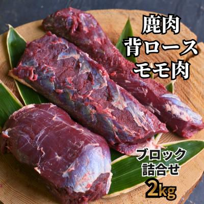 ふるさと納税 西粟倉村 森のジビエ 鹿肉ブロック おまかせ詰合せ 2kgセット