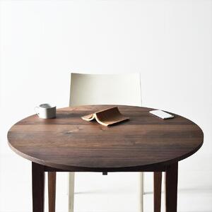 ＮＯ１ラウンドテーブル１１０　ウォールナット　丸いテーブルでダイニングをカフェスペースに　ウォールナット無垢材 円テーブル ダイニングテーブル