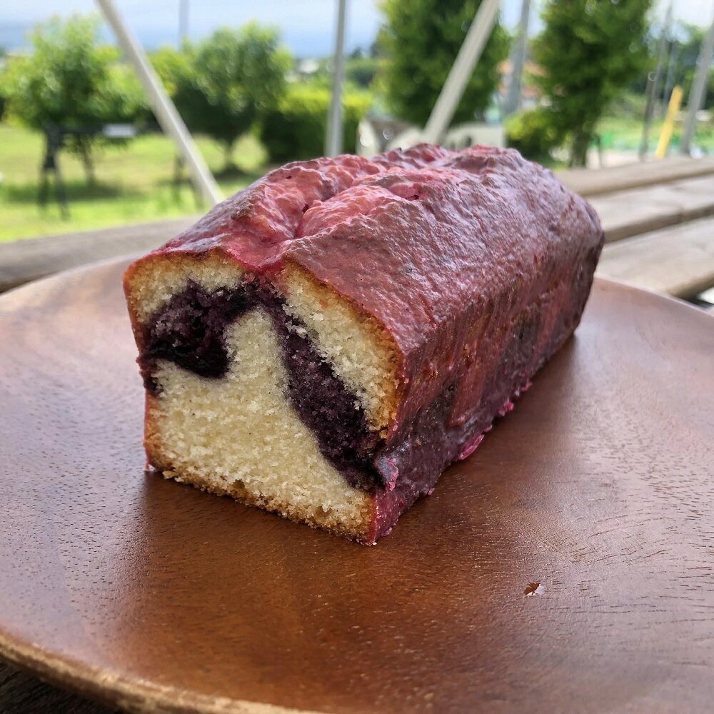 【ふるさと納税】ブルーベリーのパウンドケーキ 1本 ｜ブルーベリー パウンドケーキ 焼き菓子 甘酸っぱい 夏 群馬県 前橋市