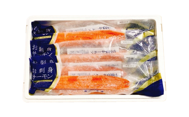 お刺身トラウトサーモン6～12本(計3kg)＆塩銀鮭切り身1切(約70g)×30P D-09040