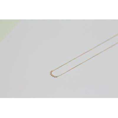 ふるさと納税 甲府市 18金イエローゴールド 人気 カーブデザイン ダイヤモンドネックレス / K18-01-07 |  | 01