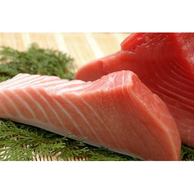 ふるさと納税 日高町 プレミア和歌山認証品 和歌山県串本産　本マグロ(養殖)トロ&赤身セット　1.35kg(冷凍) |  | 02