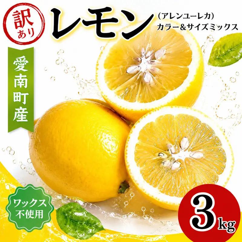 【先行予約】訳あり レモン 3kg サイズ カラー ミックス 清水農園 愛南町 愛媛県