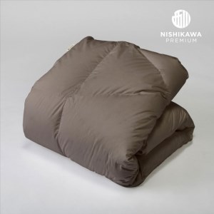 【nishikawa/西川】羽毛ふとん/ポーリッシュホワイトグースダウン93％/シングル/配色グレー【P268W】 羽毛布団 ふとん