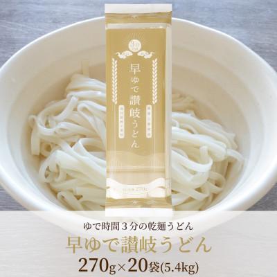 ふるさと納税 坂出市 [乾麺 うどん] 早ゆで讃岐うどん 20袋(茹で時間3分。さぬきの夢100%使用)