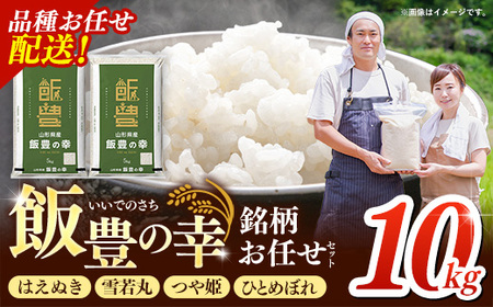 令和7年産 飯豊の幸 山形県ブランド米 銘柄お任せセット 『はえぬき』『雪若丸』『つや姫』『ひとめぼれ』精米 10kg （5kg×2袋）