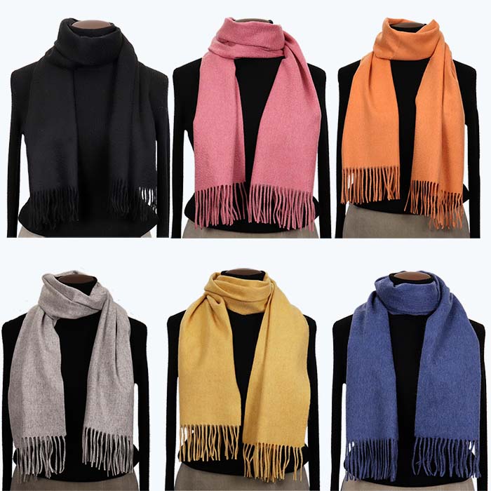 高級 カシミヤ100％ 薄手 マフラー 無地 66302 レディース 内モンゴル産 ブルー ／ まちづくり観光振興機構 通勤 通学 プレゼント ギフト 奈良県 田原本町