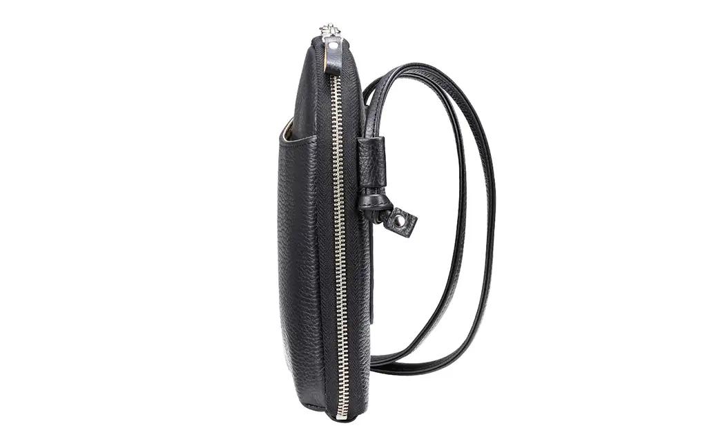 豊岡鞄 TUTUMU Pocket Leather （S4400） ブラック / 木和田正昭商店 縦型 ショルダー バッグ 斜めがけ 牛皮革 レディース 大人 おしゃれ シンプル デザイン 無地 モバ