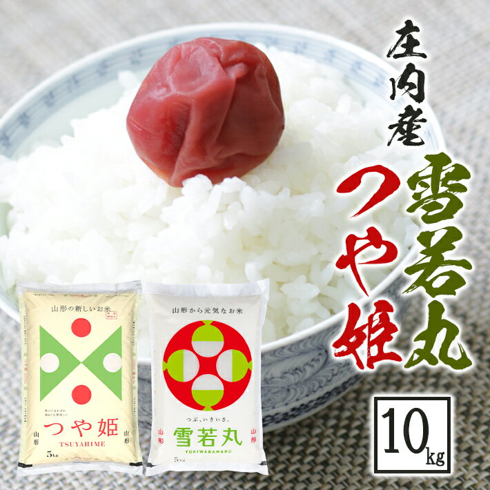 【ふるさと納税】つや姫 雪若丸 各5kg 計10kg 令和7年産米 山形県庄内産 東北 山形県 酒田市 庄内地方 庄内平野 米 お米 精米 白米 ブランド米 ごはん ご飯 セット 食べ比べ