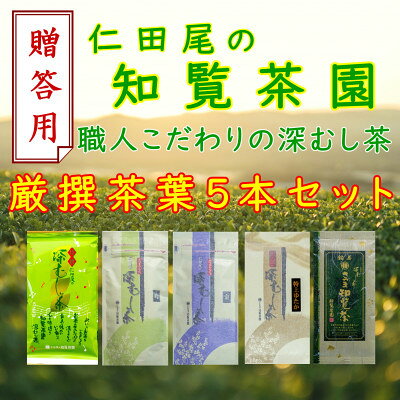 【ふるさと納税】【贈答用】知覧茶園の深むし茶「 厳撰茶葉5種セット」(150g×1本/各70g×4本)【1767798】