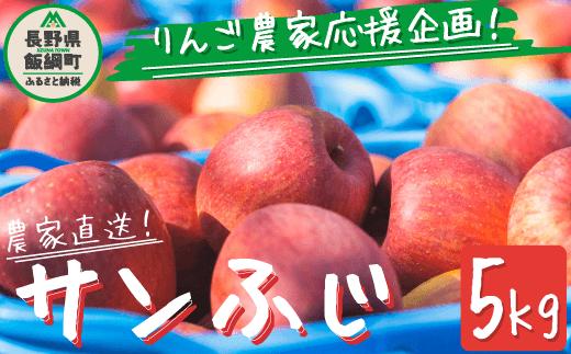 ＼農家応援企画／【令和6年度先行予約返礼品】りんご サンふじ ５Kg  訳あり ～ 家庭用 ふじ リンゴ 林檎 訳アリ わけあり 不揃い 果物 くだもの フルーツ 長野県産 長野 お試し 13000円 13000 令和6年収穫分 2024年11月下旬頃から順次発送予定 長野県 飯綱町 [0582]