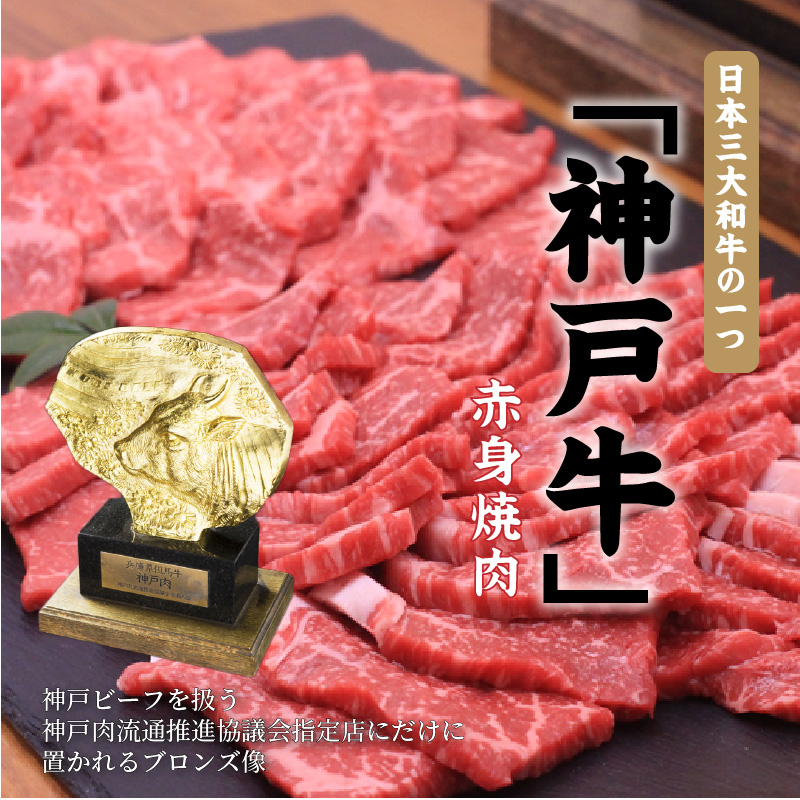 神戸牛赤身焼肉(500g)〈 肉 牛肉赤身 神戸牛 焼肉 国産 バーベキュー 和牛美味しい プレゼント ギフト 赤身肉 お取り寄せ 送料無料 おすすめ 〉【2402A00109】