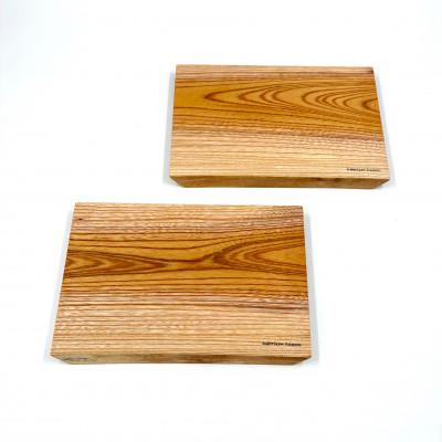 ふるさと納税 丹波市 ガラスのような木のお皿「一人膳 八寸」ケヤキ　Mサイズ　2枚セット