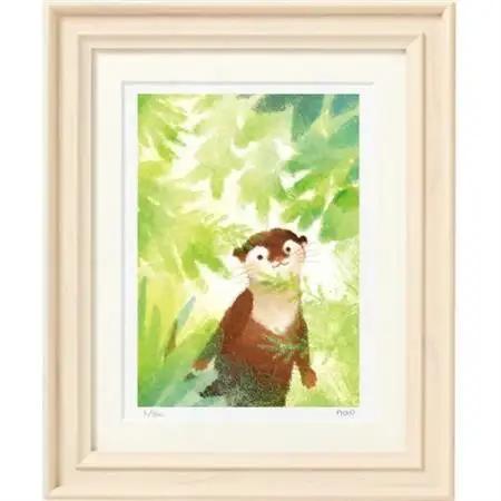 イラスト作家「菜生」アートフレーム〈こもれびのカワウソ〉カワウソ【1569235】
