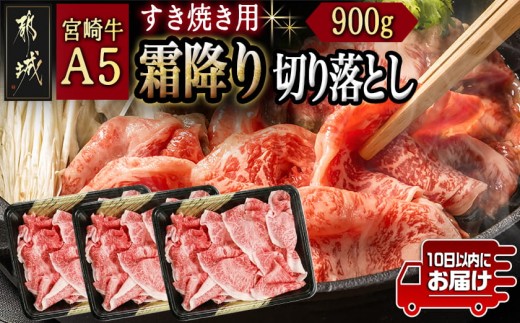 
            宮崎牛(A5)霜降り切り落とし すき焼き用900g ≪みやこんじょ特急便≫_AD-0117-Q_(都城市) A5等級 国産黒毛和牛 すきやき用 牛肩 牛バラ霜降り切り落とし 300g×3 牛バラ肉 牛ばら 自慢の逸品 特急便
          
