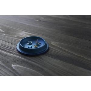 colmレザートレイ丸型Sサイズ　ブルー　立体成型で作った本革製トレー