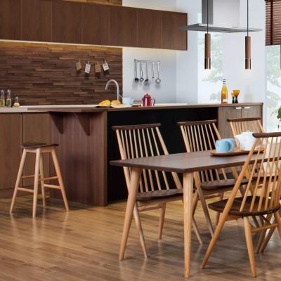 ふるさと納税 高山市 【KASHIWA】ハイスツール　飛騨の家具　ウォールナット・オーク材　板座 AM039 |  | 01