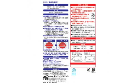 キンエイ 1年 防虫 引き出し 衣装ケース用 64個入 【kie932-hi-64】