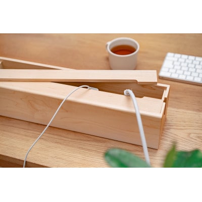 ケーブルボックス(大)(メープル)_05523【1687626】