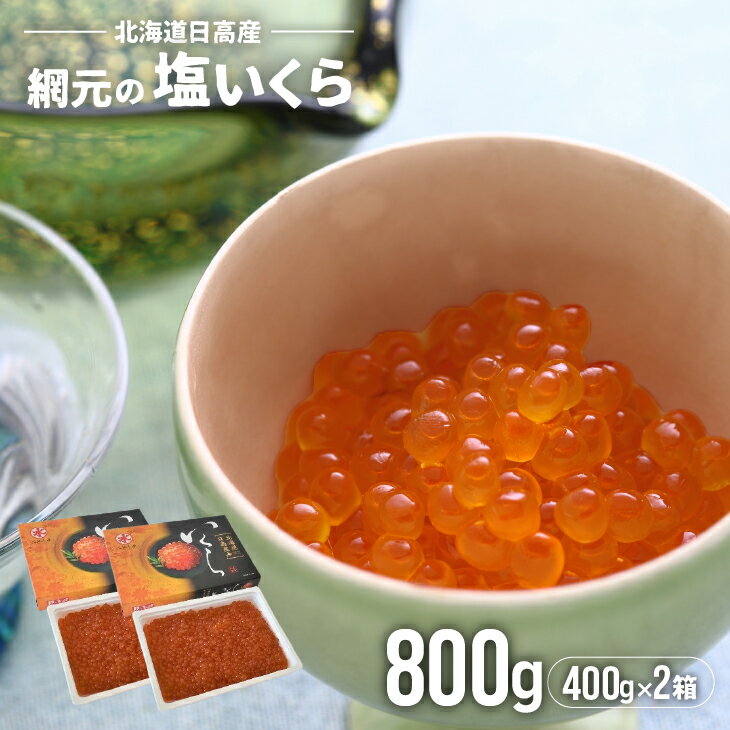 【ふるさと納税】【めしの素(秋鮭)2P付】網元の塩いくら(400gx2箱)[01-576] 北海道 浦河 日高産 ふるさと納税 いくら 塩いくら めしの素 炊き込みご飯の素 秋鮭 送料無料