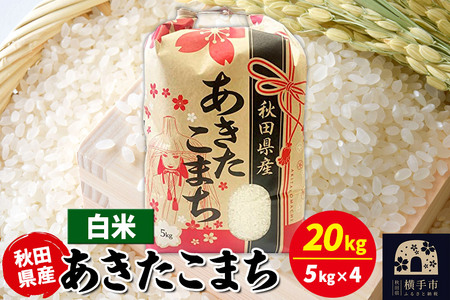 あきたこまち 20kg（5kg×4袋）【白米】令和6年産 秋田県産 こまちライン