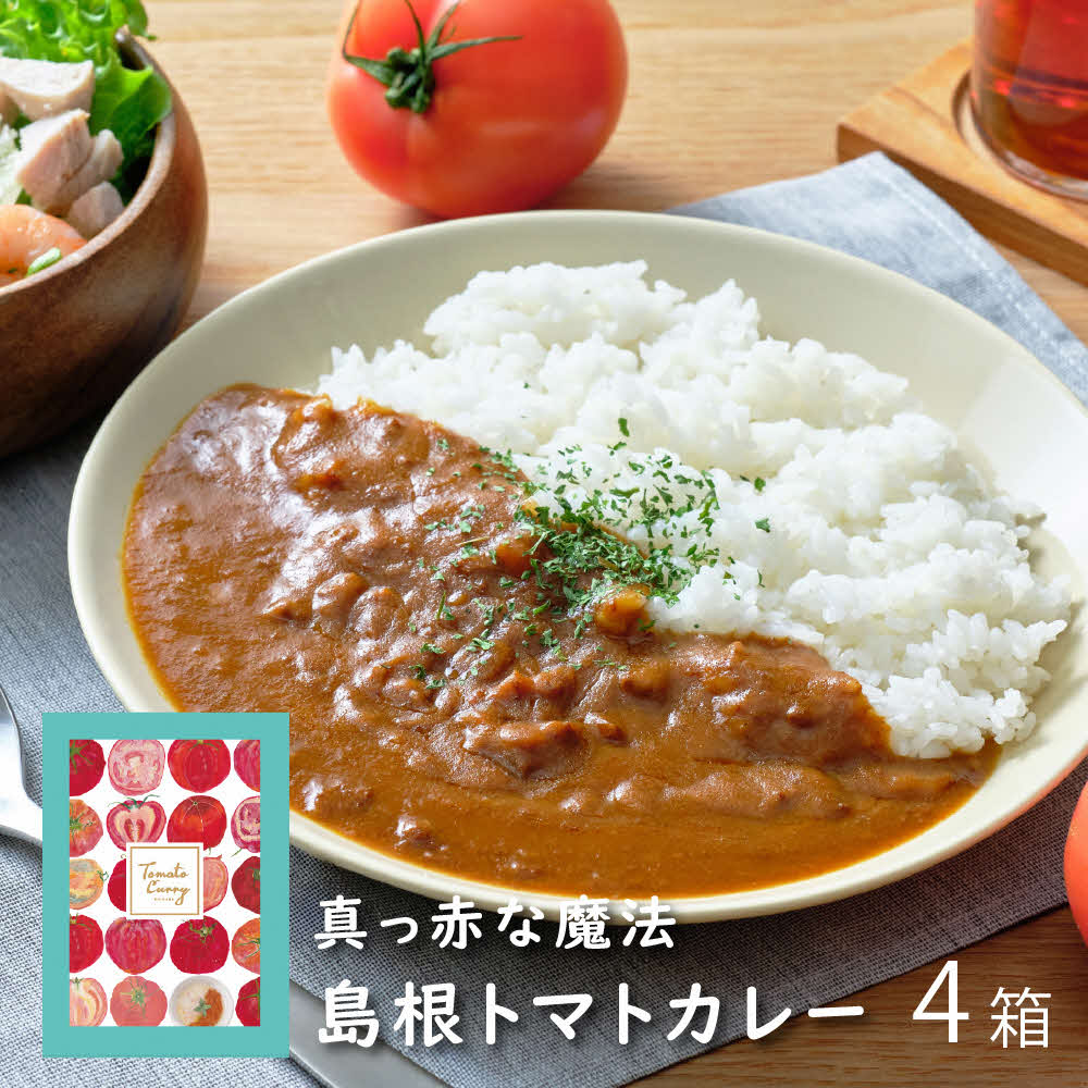 【ふるさと納税】島根トマトカレー4箱セット 【145_2084】