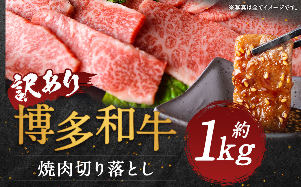 博多和牛焼肉切り落とし 約1kg(約500g×2パック)