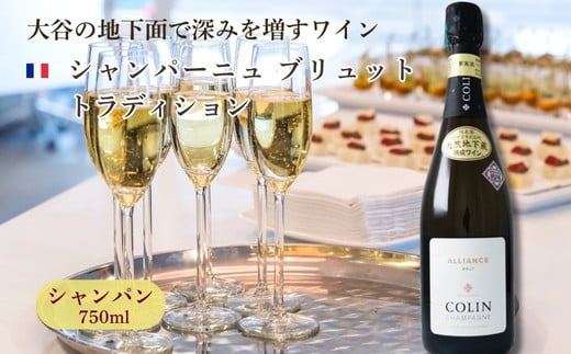 
            大谷の天然地下蔵で深みを増すワイン シャンパーニュ ブリュット トラディション 1本【配送不可地域：離島】
          