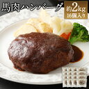 【ふるさと納税】馬肉ハンバーグ 16個セット 合計約2kg 130g×16個 ご家庭用 ハンバーグ 菅乃屋 千興ファーム 熊本 馬肉 惣菜 おかず 真空パック 冷凍 送料無料