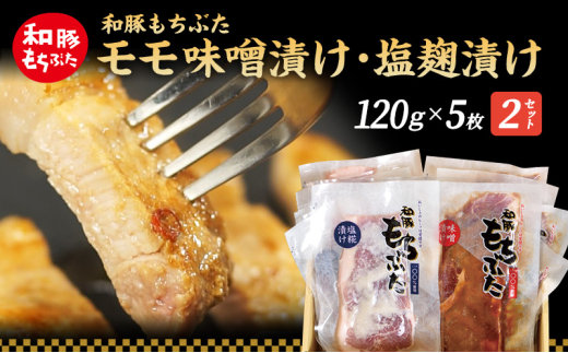 もちぶた モモ 120g × 5枚 味噌漬け 塩漬け 和豚 もち豚 豚肉 ポーク お肉 肉 豚 ぶた ブタ もも肉 精肉 アウトドア キャンプ バーベキュー 冷蔵 宮城
