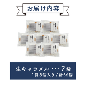 生キャラメル 8個入り × 7袋 うちだけの味 武井牧場 キャラメル お土産 プレゼント ギフト 贈答 お取り寄せ スイーツ お菓子 デザート 静岡県 沼津市 ( 生ｷｬﾗﾒﾙ 自家製ｷｬﾗﾒﾙ お土
