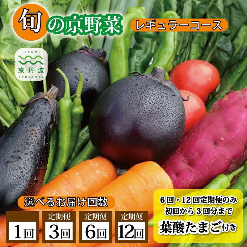 【ふるさと納税】 旬の京野菜 レギュラーコース 選べる お届け回数 1回・3回・6回・12回 ≪ 定期便 選べる定期便 野菜 京野菜 セット 詰め合わせ 減農薬 有機栽培 新鮮 冷蔵 たまご 卵 ≫ 新生活応援 ※沖縄・その他離島は配送不可