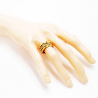 ふるさと納税 葛飾区 【葛飾ブランド認定の手編みジュエリー】K18手編みスリーカラーリング　1点 |  | 02