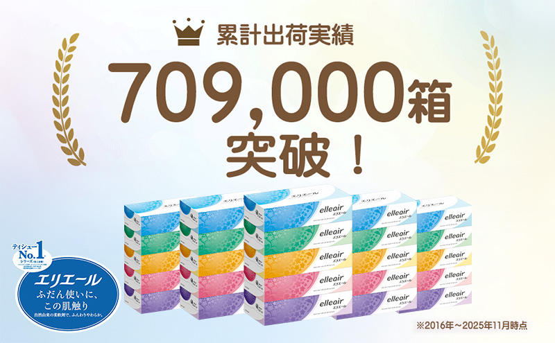 エリエール ティシュー 180組5箱 12パック 計60箱 最短 10日以