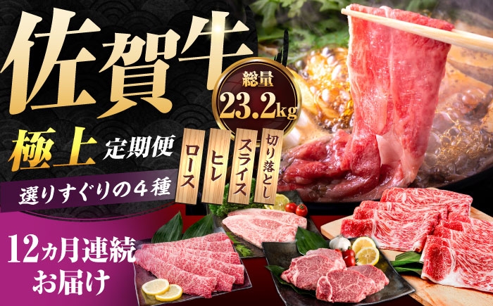
            【肉のプロが厳選！】【12回定期便】佐賀牛 極上 定期便【いろは精肉店】佐賀県産 牛肉 国産 肉 和牛 セット 冷凍 九州 人気 高評価 九州 佐賀県 白石町 [IAG079]
          