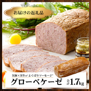 鹿児島黒豚 グローベケーゼ（原木）約1.7kg NS-6| 肉 お肉 豚肉 ぶた 豚 ブタ 黒豚 グローベケーゼ ソーセージ おかず おつまみ 国産 冷蔵 鹿児島県 南大隅町 南州農場
