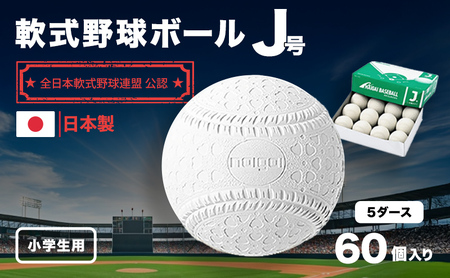 野球ボール 軟式 J号 5ダース 野球ボール