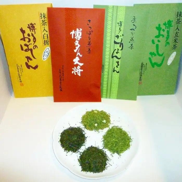 お茶詰合せ博多シリーズRH48（4種類入り） | 納税 返礼品 福岡 福岡県 福岡市 お茶 緑茶 煎茶 せんちゃ おちゃ 博多 飲み物 飲料 美味しいお茶 健康 日本茶 茶葉 飲み比べ お茶葉 お茶っ