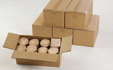 【毎月 定期便 全3回】バイオフレア（14個+焚きつけ材 約10kg）6箱×3ヶ月【計18箱（252個）】 固形燃料【AEJ株式会社】【109-B】