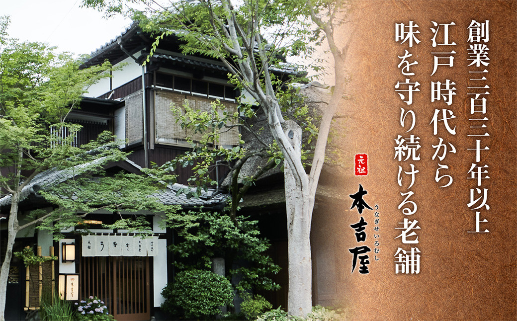 【3ヶ月定期便】創業300年 うなぎ料理専門店 元祖本吉屋 特製国産うなぎの丼ぶり（2人前）