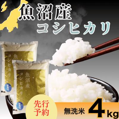 ふるさと納税 魚沼市 【令和8年産 新米 先行受付】さくらや農園 魚沼産コシヒカリ 無洗米4kg(2kg×2)