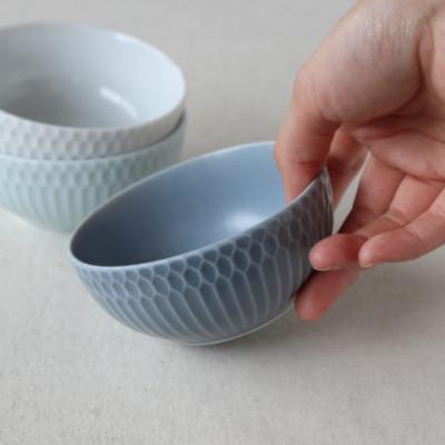 ふるさと納税 瑞浪市 【4枚SET】美濃焼 さざなみ 10小鉢 ブルーグレー 9.7×4.4cm 200cc ボウル |  | 01
