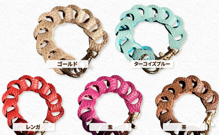 wacca!キーチャーム【 国産本革 レザー 鍵 キーホルダー 小物  ファッション キーホルダー  】 ターコイズブルー