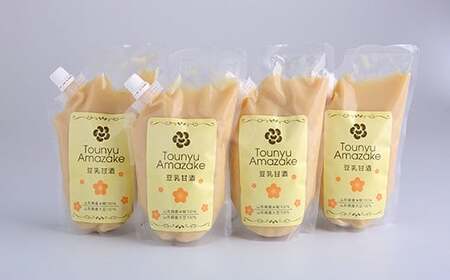 老舗豆腐屋の無添加！豆乳甘酒 500g×4本 ＜山形県産の米麹・大豆100%＞  015-G-TS006