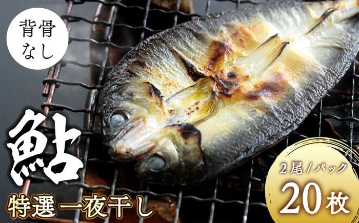 特選 びわこ生まれの鮎 一夜干し 20枚(2尾/パック) 背骨なし　鮎 あゆ アユ 一夜干し 干物