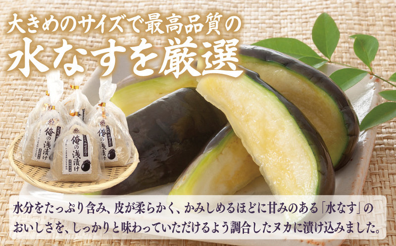 特選 俺の浅漬け（水なす浅漬け） 6個入り【新鮮 朝採り 泉佐野産 水ナス 水茄子】 099H4486