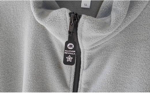 005-104　【ネイビー・M】ポケットロゴ　フリースジャケット　男女兼用