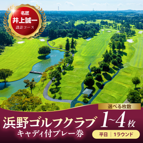 【選べる枚数】浜野ゴルフクラブ平日1Rキャディ付プレー券1～4枚（7月～9月、1月～3月）