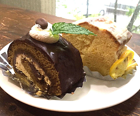 
懐かしのぶらくり丁ロールとブラクリーゼの青春ケーキセット
