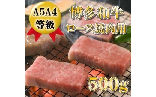 
A5A4等級 博多和牛ロース焼肉用 500g 筑前町
